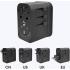 Anker Power Extend 4 - 1 Travel Adapter, 65W Power Delivery, USB-A Port, 2x USB-C Port, AC Outlet, Covers Over 150+ Countries with US, UK, EU, AUS Plugs, Black